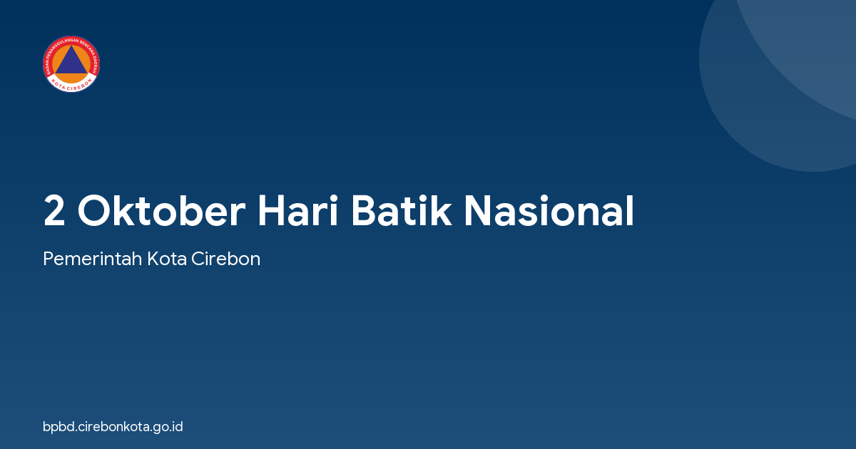 2 Oktober Hari Batik Nasional