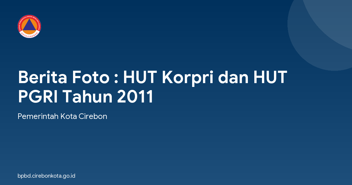 Berita Foto : HUT Korpri dan HUT PGRI Tahun 2011