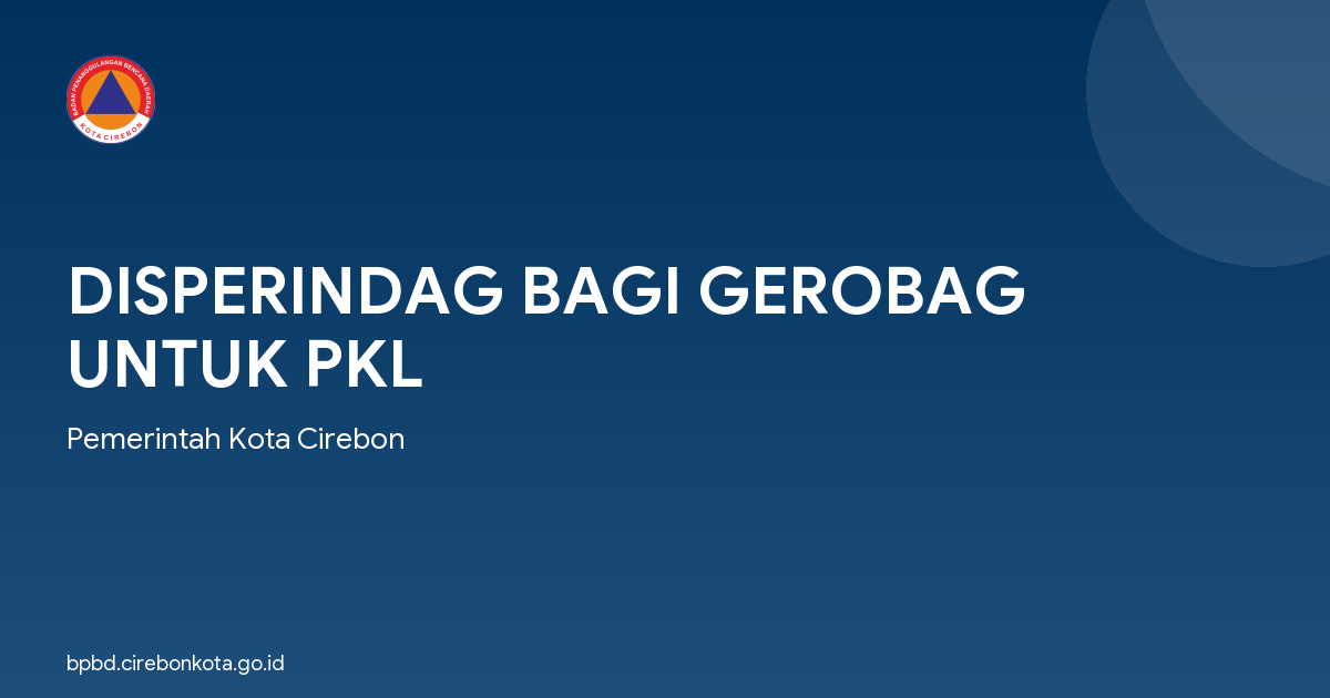 DISPERINDAG BAGI GEROBAG UNTUK PKL