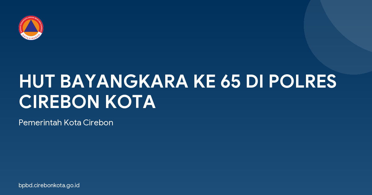 HUT BAYANGKARA KE 65 DI POLRES CIREBON KOTA
