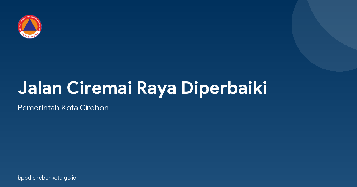 Jalan Ciremai Raya Diperbaiki