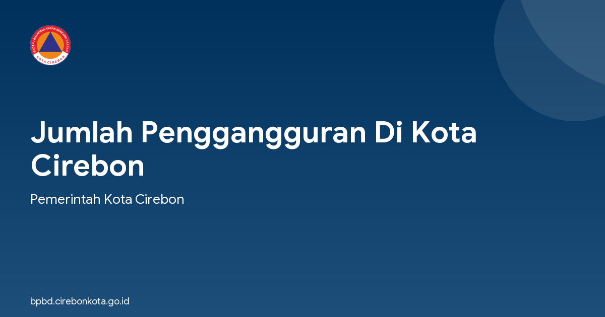 Jumlah Penggangguran Di Kota Cirebon
