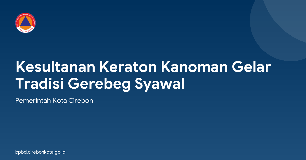 Kesultanan Keraton Kanoman Gelar Tradisi Gerebeg Syawal