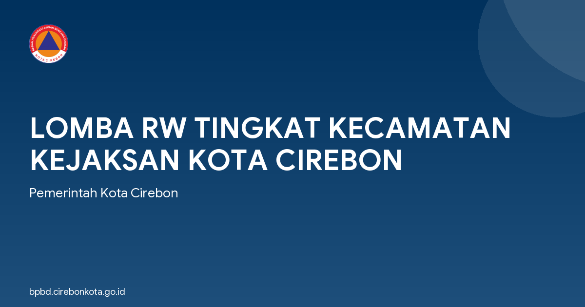 LOMBA RW TINGKAT KECAMATAN KEJAKSAN KOTA CIREBON