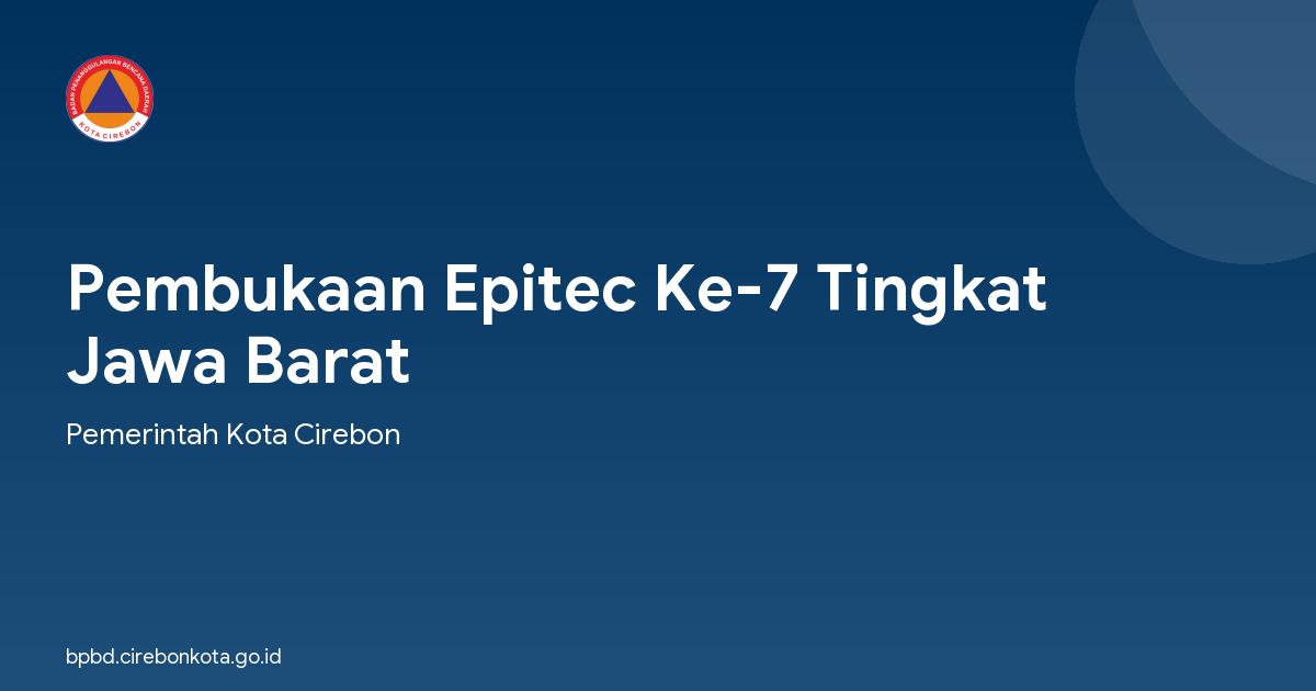 Pembukaan Epitec Ke-7 Tingkat Jawa Barat