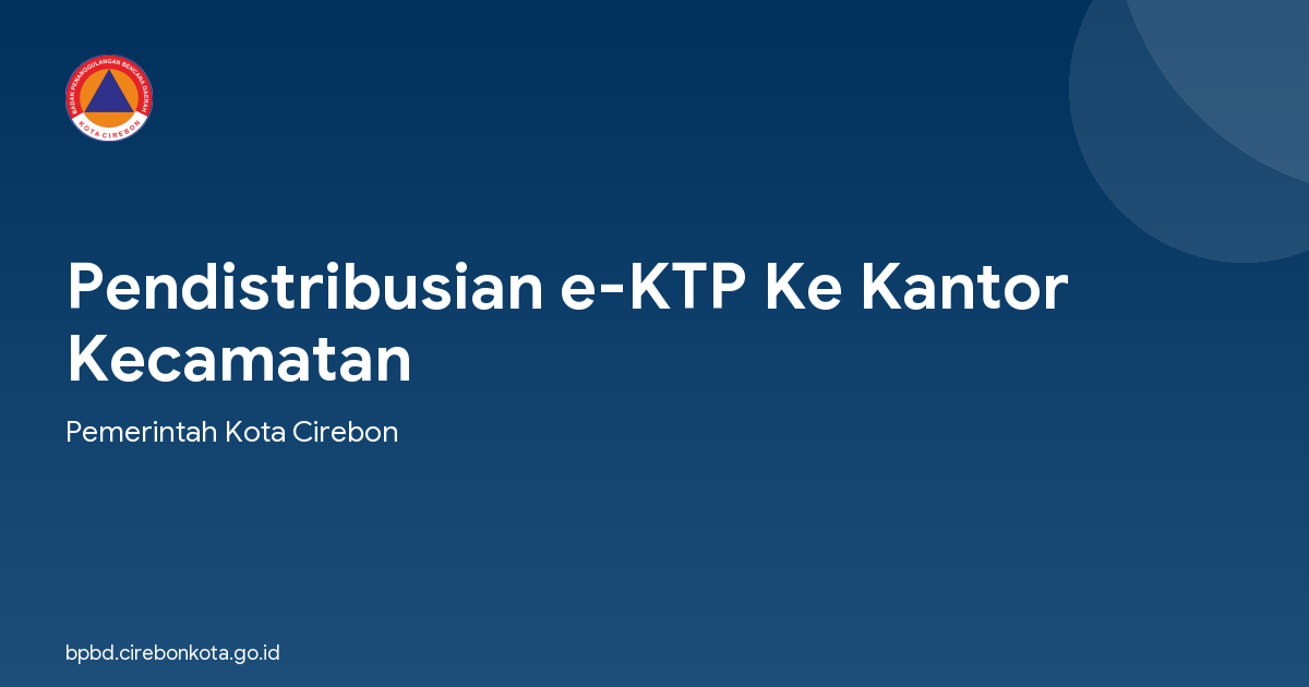 Pendistribusian e-KTP Ke Kantor Kecamatan