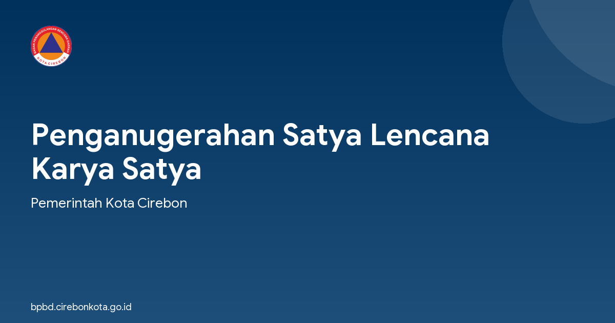 Penganugerahan Satya Lencana Karya Satya