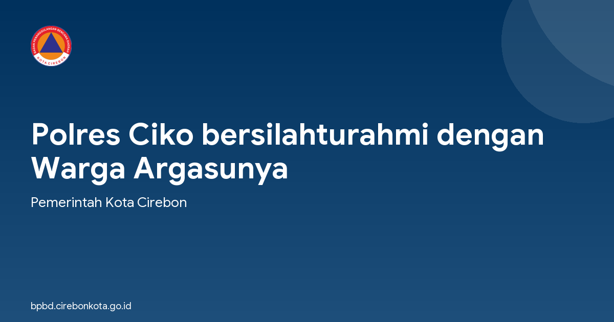 Polres Ciko bersilahturahmi dengan Warga Argasunya