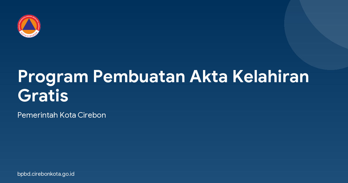 Program Pembuatan Akta Kelahiran Gratis