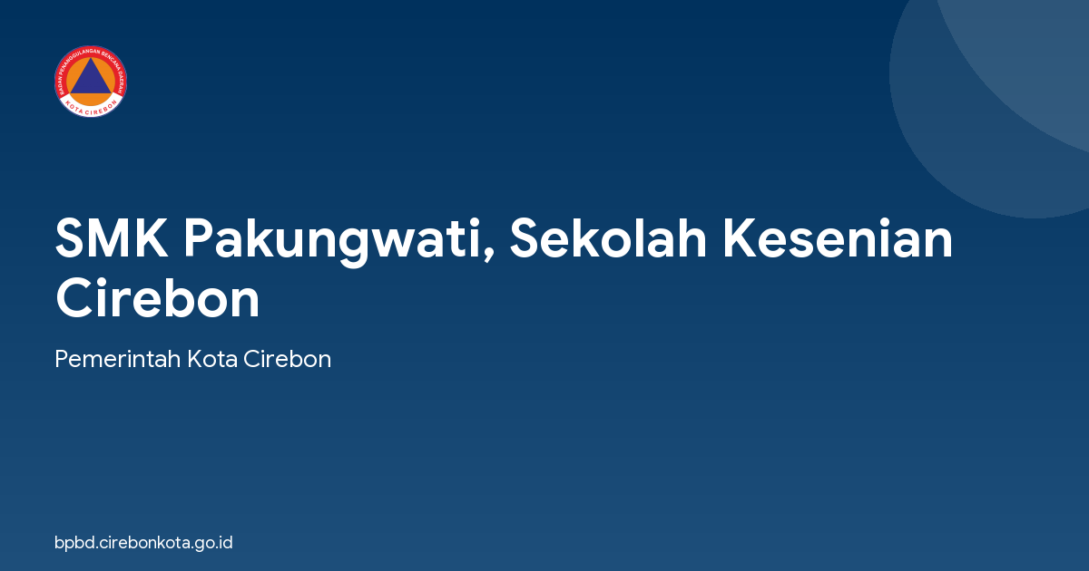SMK Pakungwati, Sekolah Kesenian Cirebon