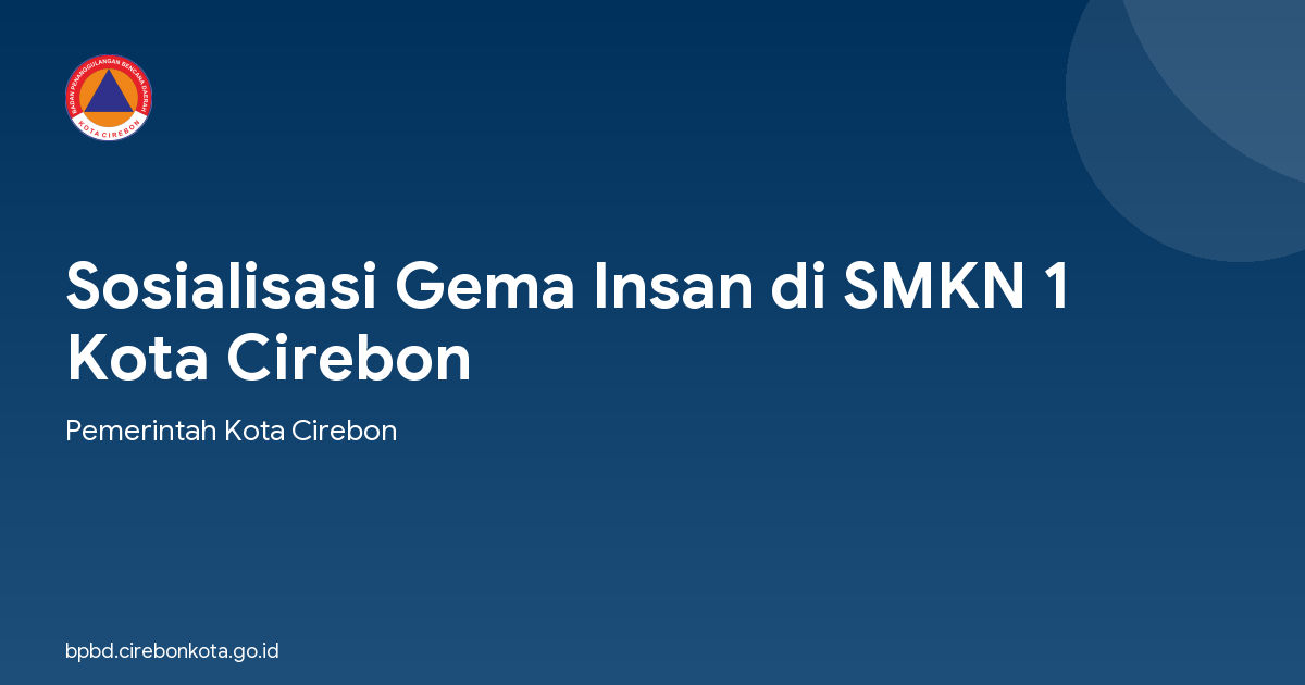 Sosialisasi Gema Insan di SMKN 1 Kota Cirebon