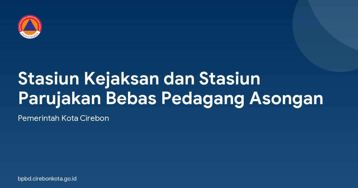 Stasiun Kejaksan dan Stasiun Parujakan Bebas Pedagang Asongan