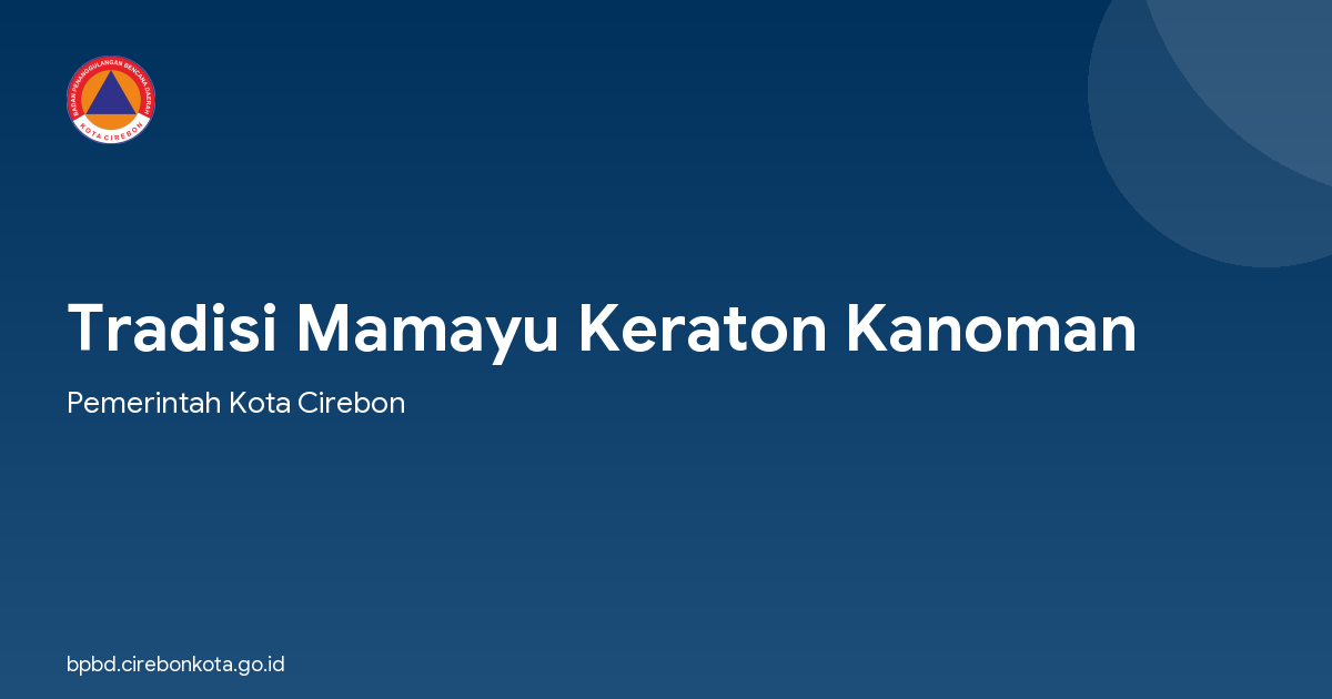 Tradisi Mamayu Keraton Kanoman