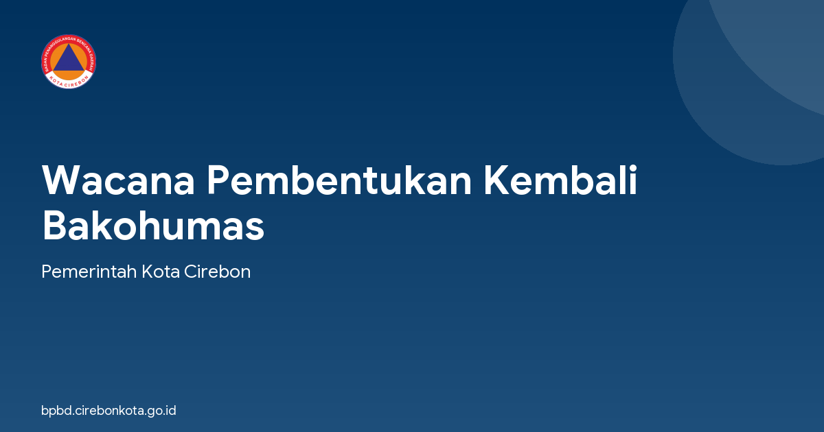 Wacana Pembentukan Kembali Bakohumas
