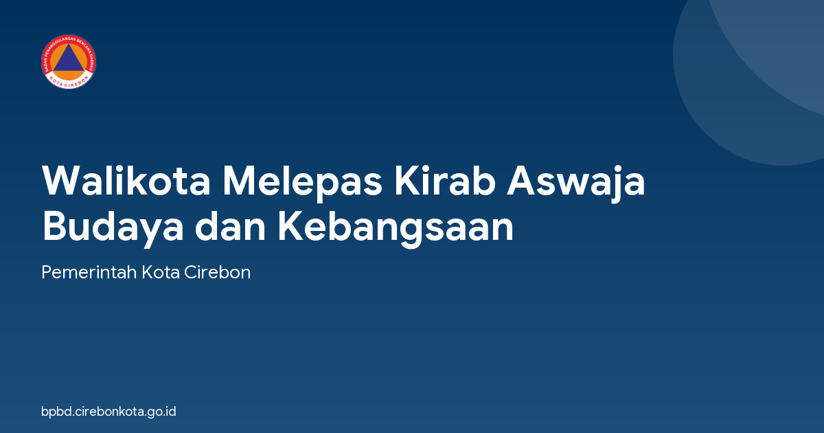 Walikota Melepas Kirab Aswaja Budaya dan Kebangsaan