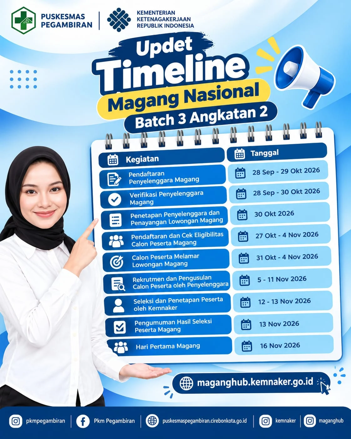 UPDET TIMELINE MAGANG NASIONAL BATCH 3 ANGKATAN 2